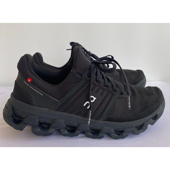 On Running Trainers CloudSwift 3 AD Triple Black Swiss Shoes Womens Size 8.5 - Picture 1 of 11